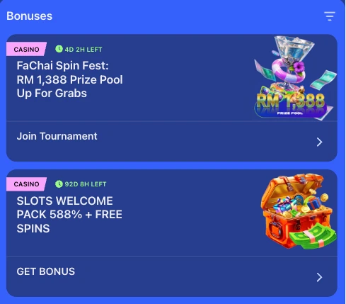 DK88 slots bonus screen showing deposit match percentage and cap